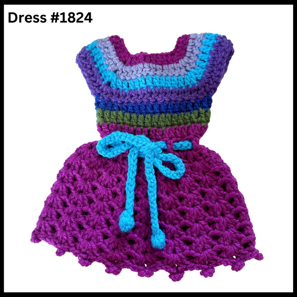 18 Inch Crocheted Doll Dress #1824