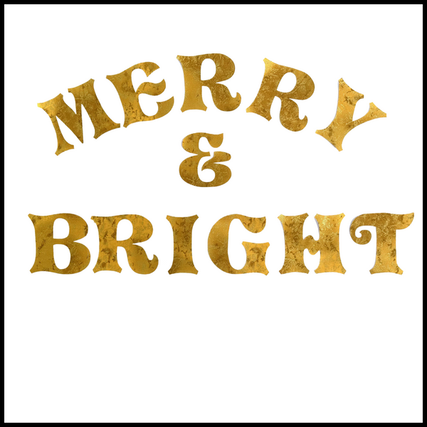 Christmas Laser Cut Fusible Applique - MERRY & BRIGHT