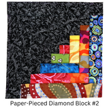 U FINISH IT - Paper-Pieced Diamond Pattern Featuring Kaffe Fassett Fabrics #A