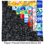 U FINISH IT - Paper-Pieced Diamond Pattern Featuring Kaffe Fassett Fabrics #A