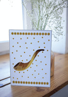 Jewish New Years Greeting Card - Shofar & Stars