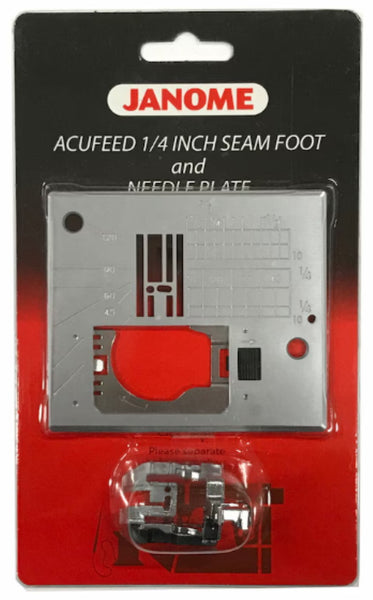 Janome Accufeed 1/4 Inch Seam Foot and Needle Plate   #846407007