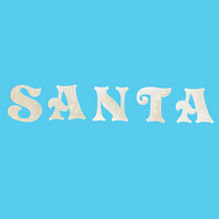 Christmas Fused Applique Word - SANTA