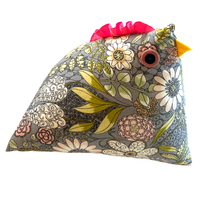 Floral Chicken Pin Cushion - 2 LEFT!