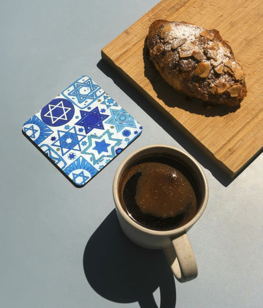 Coasters - Tossed Stars (White)