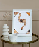 Lamed - Hebrew Letter Download (Tossed Stars - Beige)