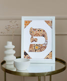 Pey - Hebrew Letter Download (Tossed Stars - Beige)