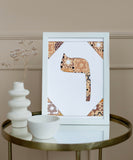 Resh - Hebrew Letter Download (Tossed Stars - Beige)
