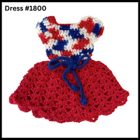 18 Inch Doll Crocheted Dress Set #1800