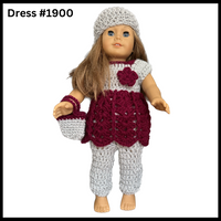 18 Inch Crocheted Doll Pant Set #1900