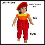 18 Inch Crocheted Doll Pant Set #1902