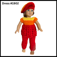 18 Inch Crocheted Doll Pant Set #1902