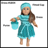18 Inch Doll Crocheted Dress Set #1804