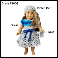 18 Inch Doll Crocheted Dress Set #1808