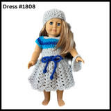 18 Inch Doll Crocheted Dress Set #1808