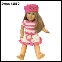 18 Inch Doll Crocheted Dress Set #1810