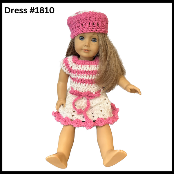 18 Inch Doll Crocheted Dress Set #1810 Fay's Design Studio & Fay Nicoll Judaica Designs 18 Inch Doll Crocheted Dress Set #1810 Fay's Design Studio & Fay Nicoll Judaica Designs