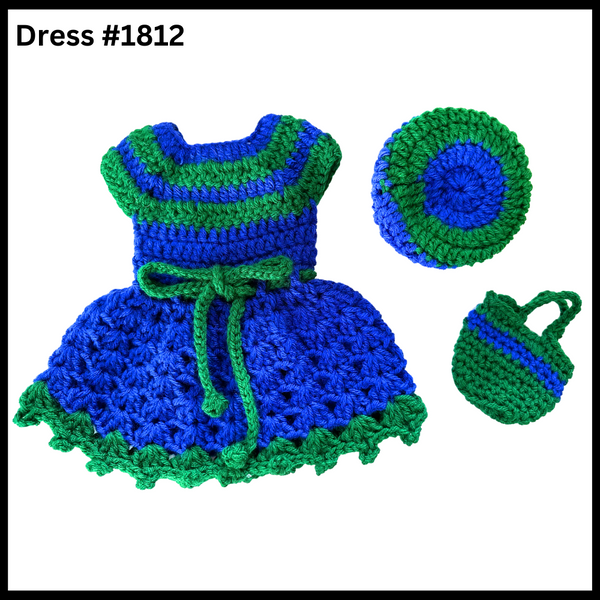 18 Inch Doll Crocheted Dress Set #1812