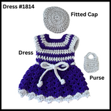 18 Inch Doll Crocheted Dress Set #1814