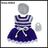 18 Inch Doll Crocheted Dress Set #1814