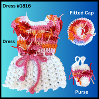 18 Inch Doll Funky Crocheted Dress Set #1816