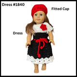 18 Inch Crocheted Doll Dress Set #1840