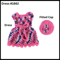 18 Inch Crocheted Doll Dress Set #1862