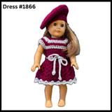18 Inch Doll Crocheted Dress Set #1866