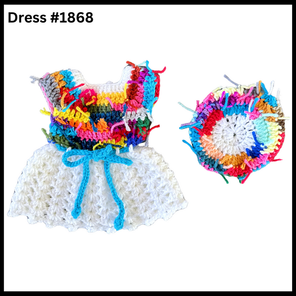 18 Inch Doll Funky Crocheted Dress Set #1868