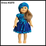 18 Inch Doll Crocheted Dress Set #1870