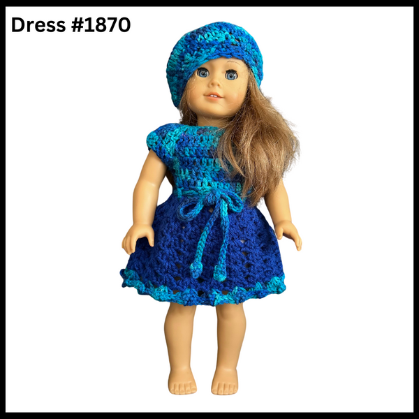 18 Inch Doll Crocheted Dress Set #1870