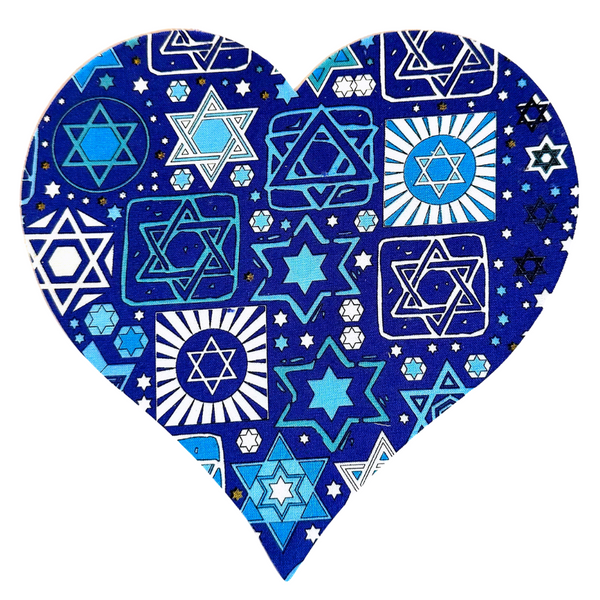 Fused Applique Heart with Stars (Navy)