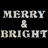 Christmas Fused Applique Words - MERRY & BRIGHT