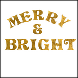 Christmas Fused Applique Words - MERRY & BRIGHT