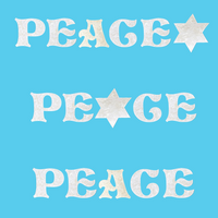 Jewish Laser Cut Fusible Applique - PEACE