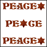 Jewish Fused Applique - PEACE