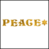 Jewish Laser Cut Fusible Applique - PEACE