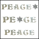 Jewish Laser Cut Fusible Applique - PEACE