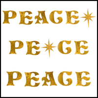 Christmas Fused Applique Word - PEACE