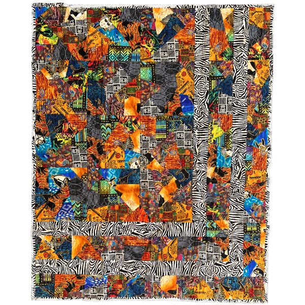 African Safari Crazy Quilt / Wall Hanging