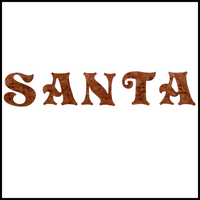 Christmas Fused Applique Word - SANTA