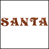 Christmas Fused Applique Word - SANTA