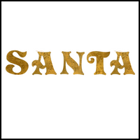Christmas Fused Applique Word - SANTA