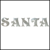 Christmas Fused Applique Word - SANTA