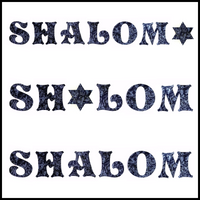 Jewish Fused Applique - SHALOM