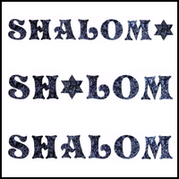 Jewish Laser Cut Fusible Applique - SHALOM