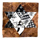 U FINISH IT - Black and White Stars on Batik #2