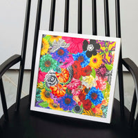 U FINISH IT - Fused Floral Applique Block #4  -  13x13