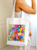 U FINISH IT - Fused Floral Applique Block #4  -  13x13