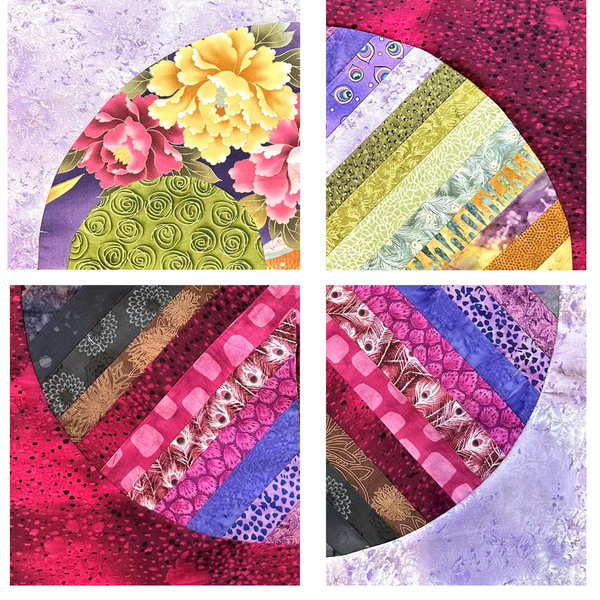 U FINISH IT - Strips 'N Curves Chrysanthemum Floral Blocks